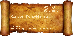 Ringer Menodóra névjegykártya
